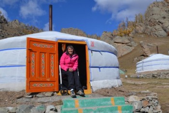 Holidays in Mongolia with a Rollz Motion rollator and wheelchair in one