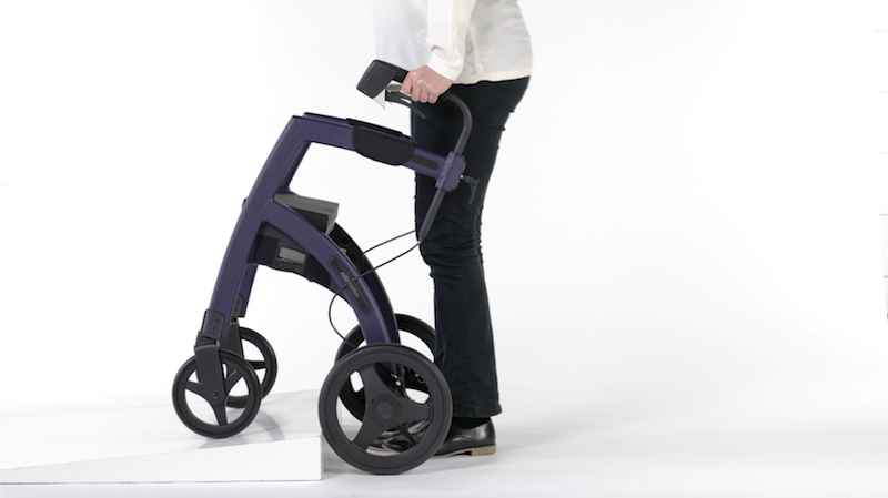 Rollz Motion rollator going over curbs