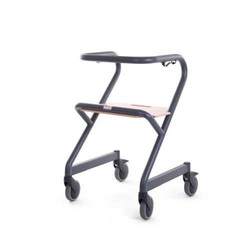 Saljol Page indoor rollator Anthracite side view