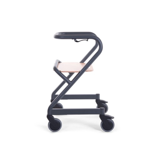 Saljol Page indoor rollator Anthracite side view