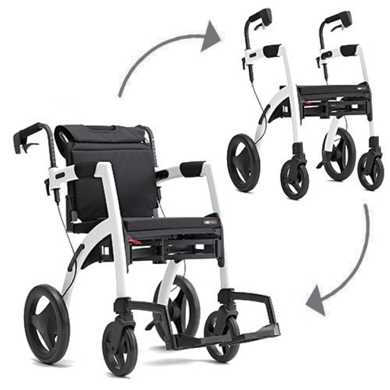 Rollz Motion 2 rollator and wheelchair in one