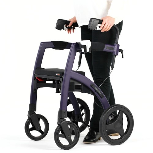 Cup holder attached to the frame of a Rollz Motion rollator